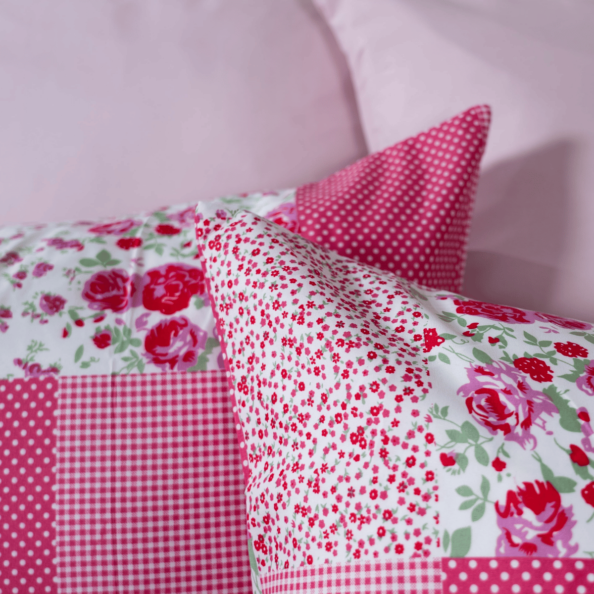 Zelesta Wonderbed Kissenbezüge Set von 2 - Patchwork Pink