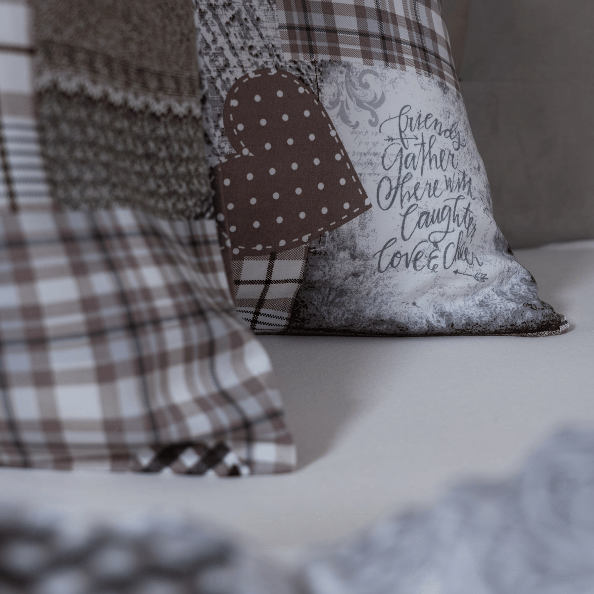 Zelesta Wonderbed Kissenbezüge Set von 2 - Patchwork Hearts