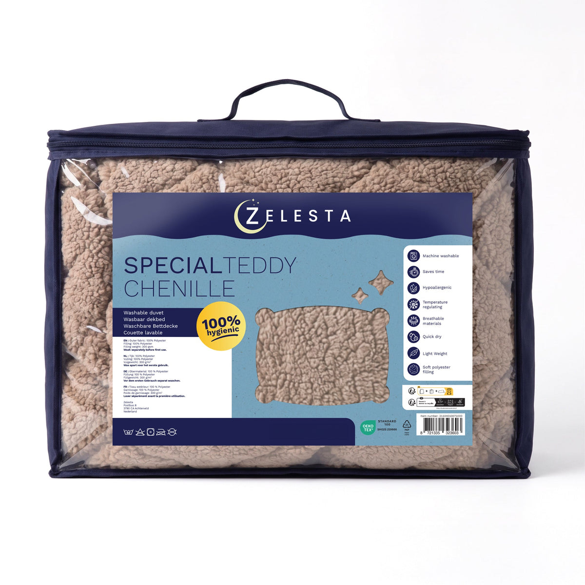Zelesta Special Teddy Chenille Bettdecke - Altrosa