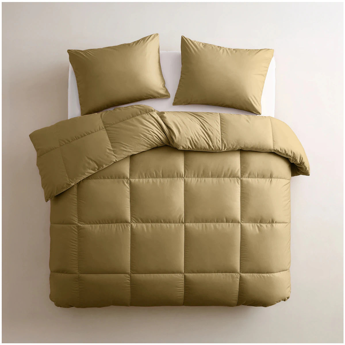 Zelesta Deluxe Uni Baumwollsatin Sommerbettdecke - Ockergelb