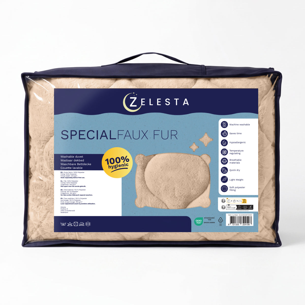 Zelesta Special Teddy Faux Fur Bettdecke - Cozy Cappuccino