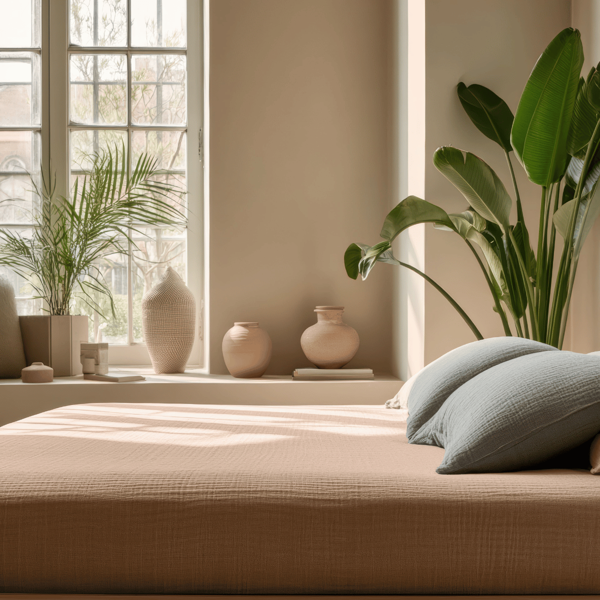 Musselin Spannbettlaken - Terra