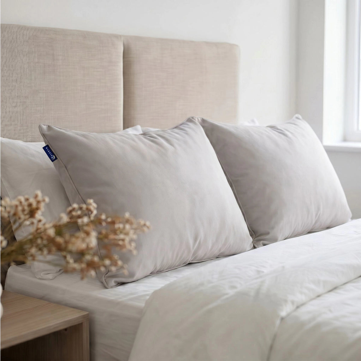 Zelesta Comfort Waschbares Kopfkissen – Grau