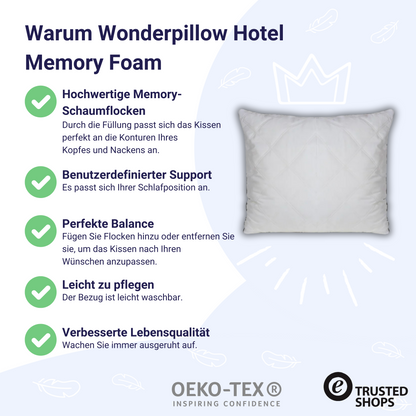 Zelesta Wonderpillow Hotel Memory Foam 60x70cm