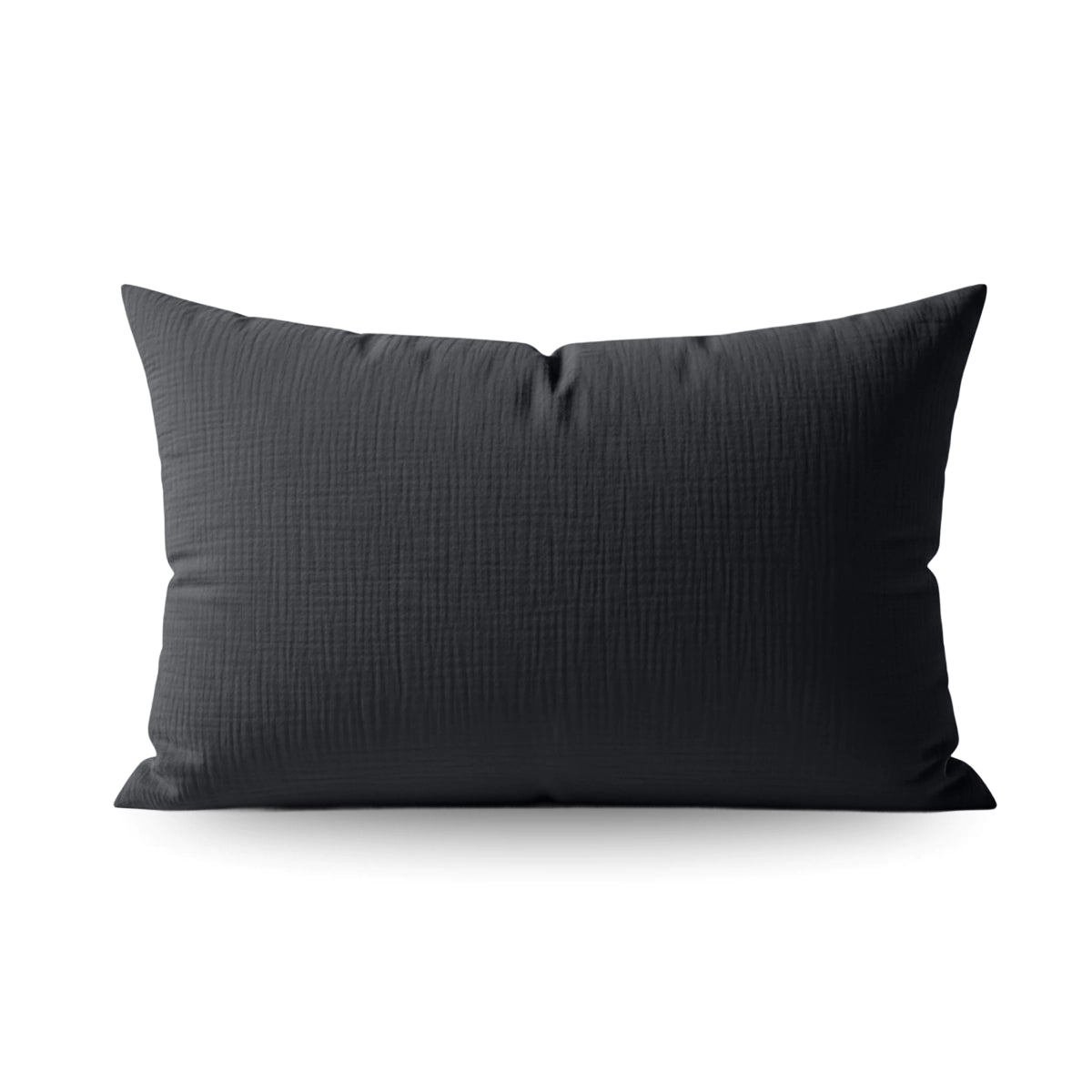 Teddy Baumwolle Mousseline Kissenbezüge Set von 2 - Anthracite