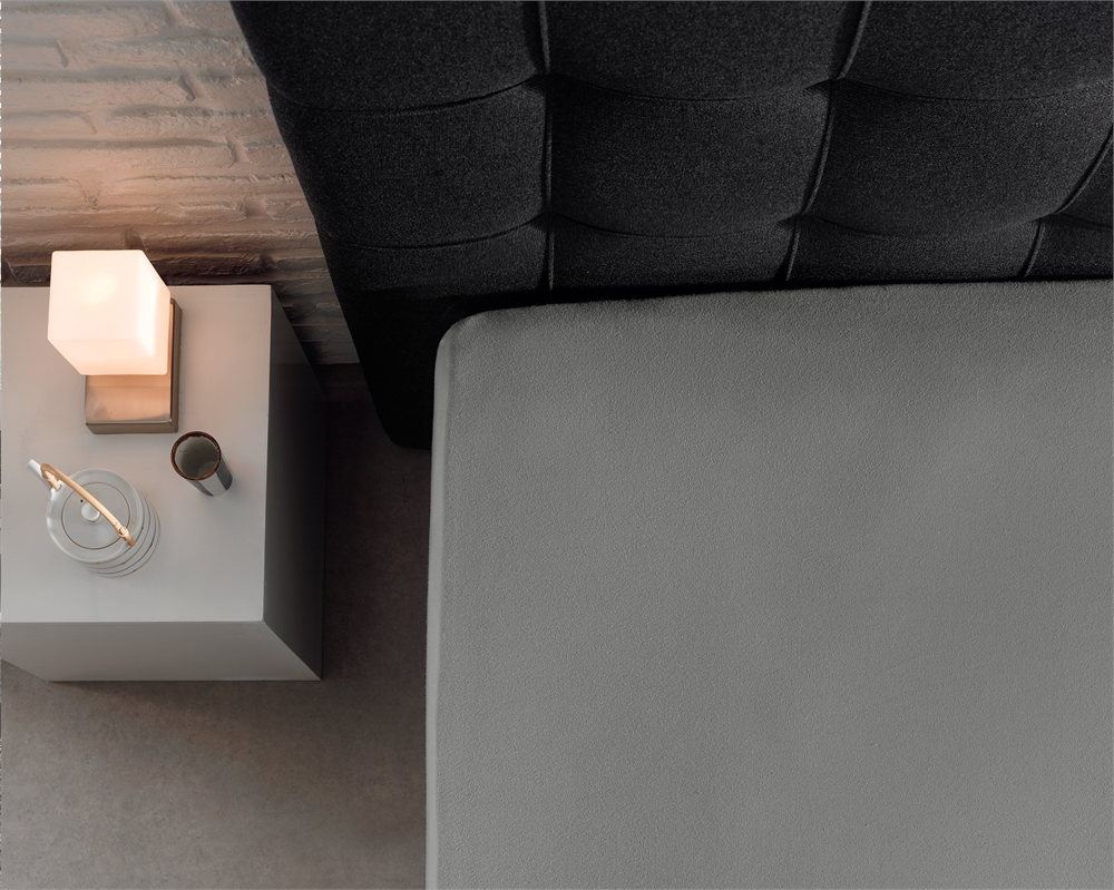 Spannbetttuch Single Jersey Grau