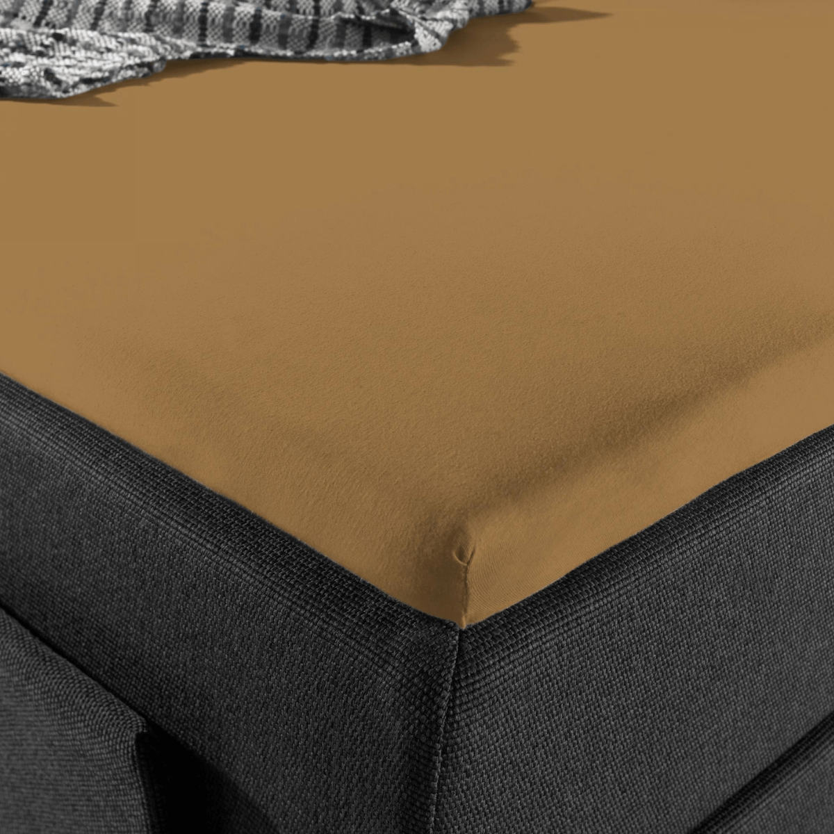 Jersey Topper Spannbettlaken Taupe