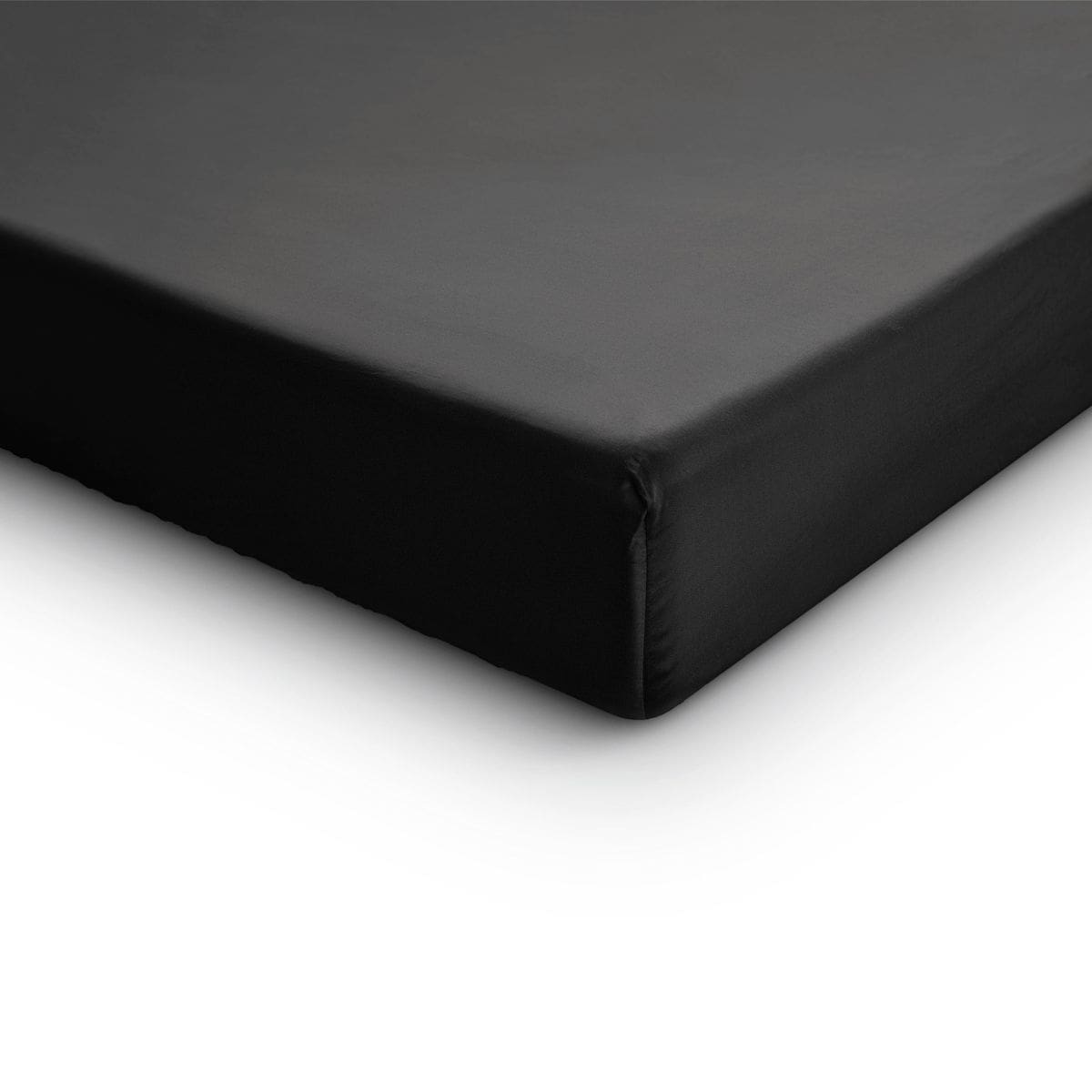 Primaviera Satin Deluxe Spannbetttuch Schwarz