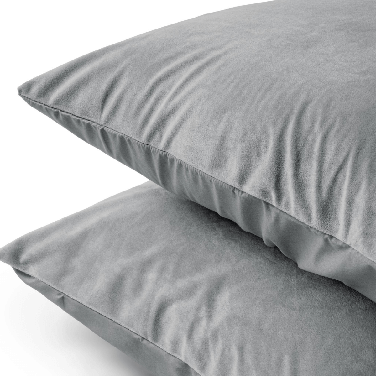 Packshot vom 2-in-1 Kissenbezüge aus Samt Set von 2 - Grau