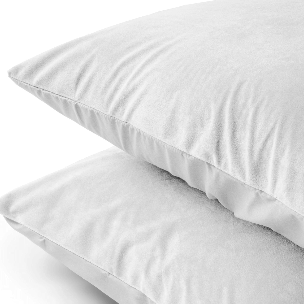 Packshot vom 2-in-1 Kissenbezüge aus Samt Set von 2 - Weiß