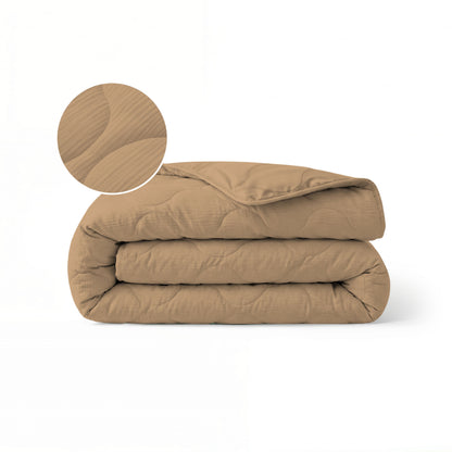 Zelesta Special Musselin Sommerbettdecke - Warmes sanftes Beige