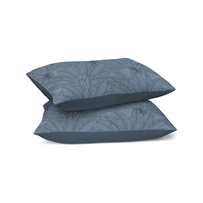 Zelesta Comfort Design Nahtlose Kissenbezüge Set von 2 - Botanical Line Art Blue