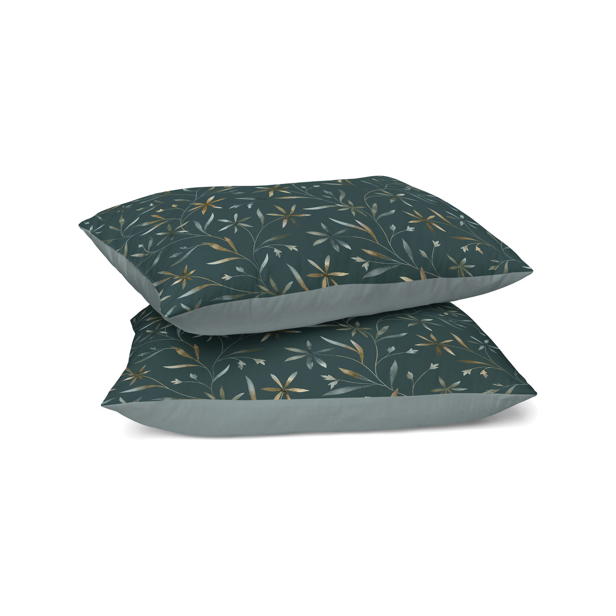 Zelesta Comfort Design Nahtlose Kissenbezüge Set von 2 - Delicate Floral Green