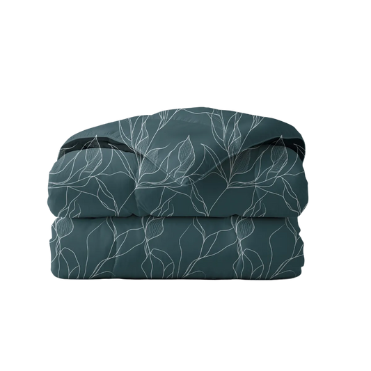 Zelesta Pure Design Baumwolle Bettdecke - White Leaves