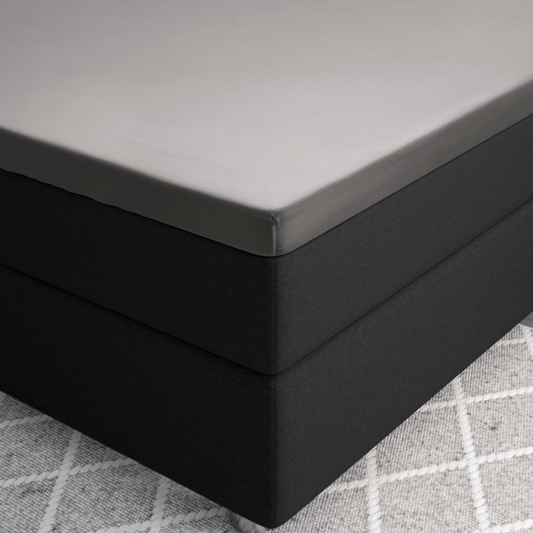 Primaviera Deluxe Topper Satin Deluxe Spannbettuch - Grau
