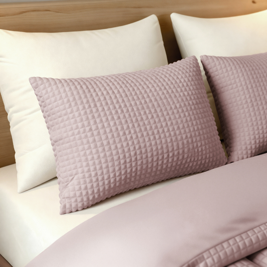 Zelesta Teddy Check Kissenbezüge - Old Pink