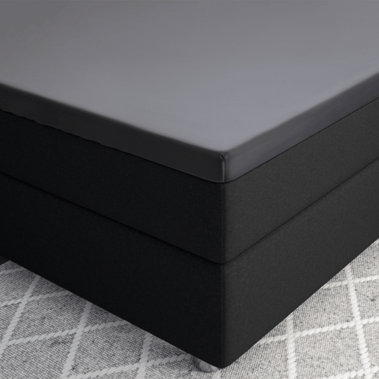 Primaviera Deluxe Topper Satin Deluxe Spannbettuch - Anthrazit