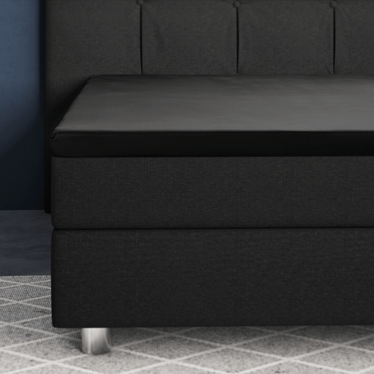 Primaviera Deluxe Topper Satin Deluxe Spannbettuch - Schwarz
