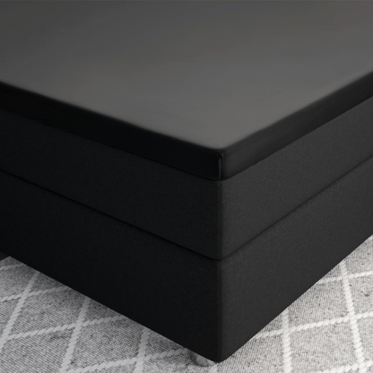 Primaviera Deluxe Topper Satin Deluxe Spannbettuch - Schwarz