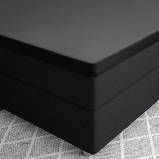 Primaviera Deluxe Topper Satin Deluxe Spannbettuch - Schwarz