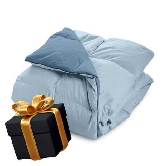 1+1 GRATIS: Wonderbed Cotton Down - Himmelblau & Marineblau (gleicher Größe)