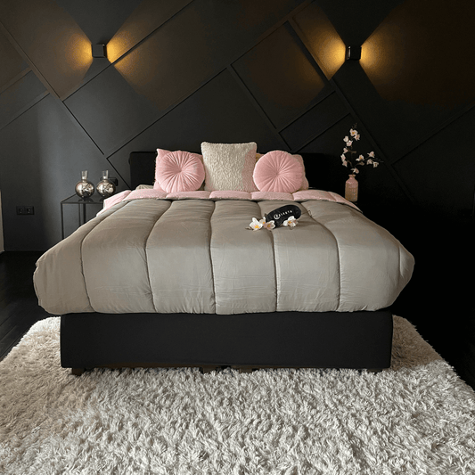 Zelesta Royalbed - Light Pastellrosa & zartes Grau