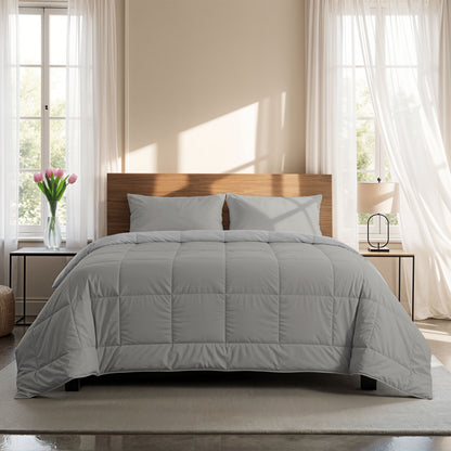 Zelesta Comfort Duo Sommerbettdecke - Grau & Sanftes Grau