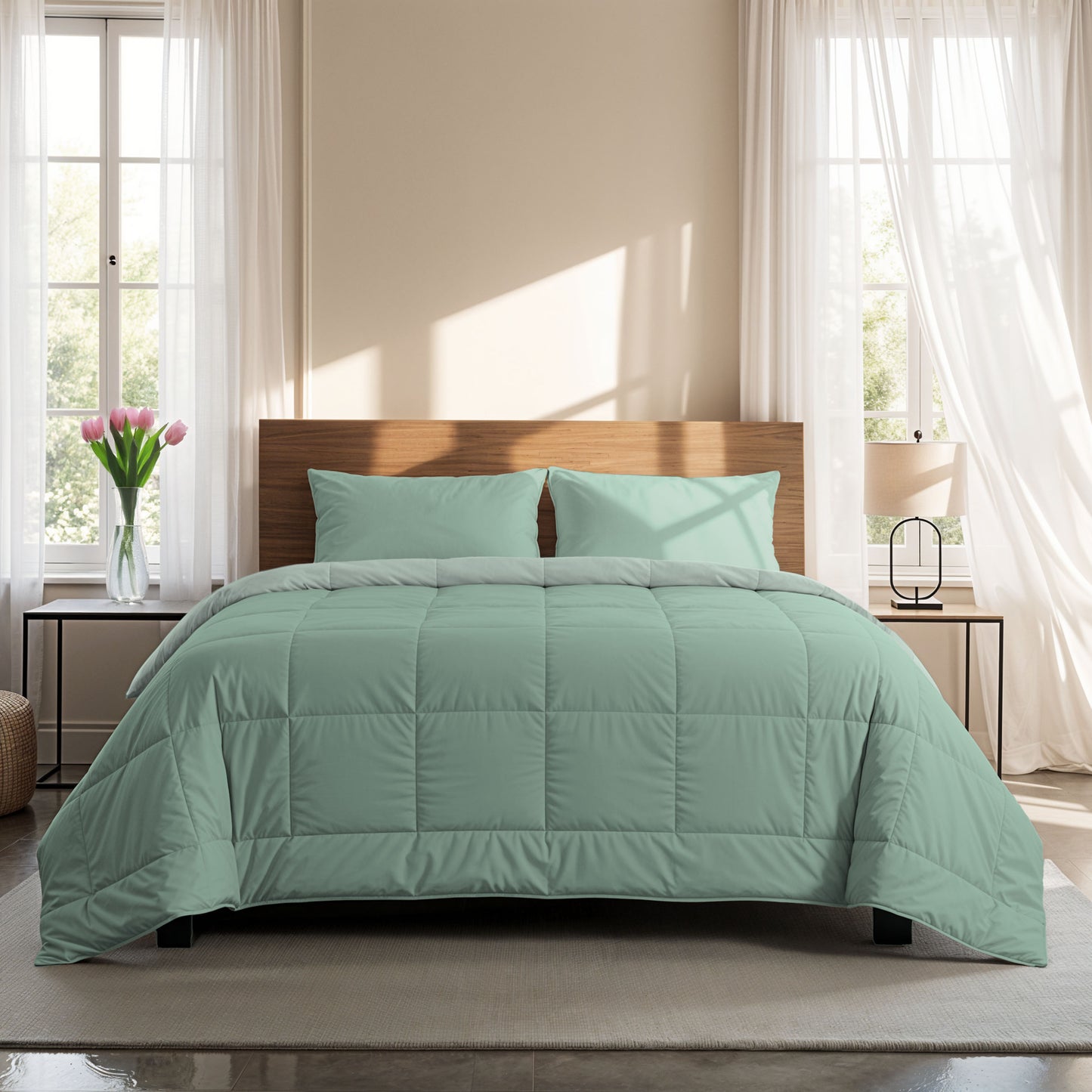 Zelesta Comfort Duo Sommerbettdecke - Mintgrün & Hellgrün