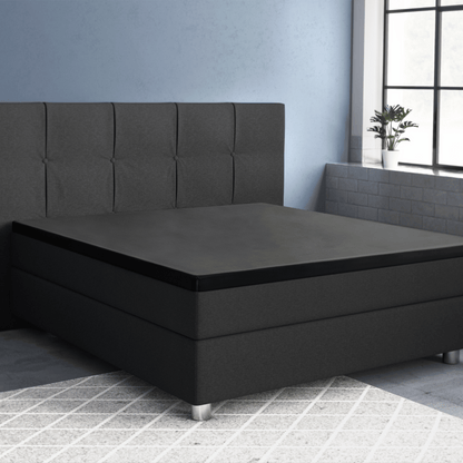 Primaviera Deluxe Topper Satin Deluxe Spannbettuch - Schwarz