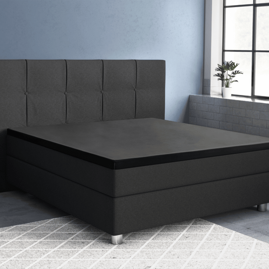 Primaviera Deluxe Topper Satin Deluxe Spannbettuch - Schwarz