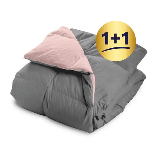 Zelesta Wonderbed Cotton Down - Rosa & Grau