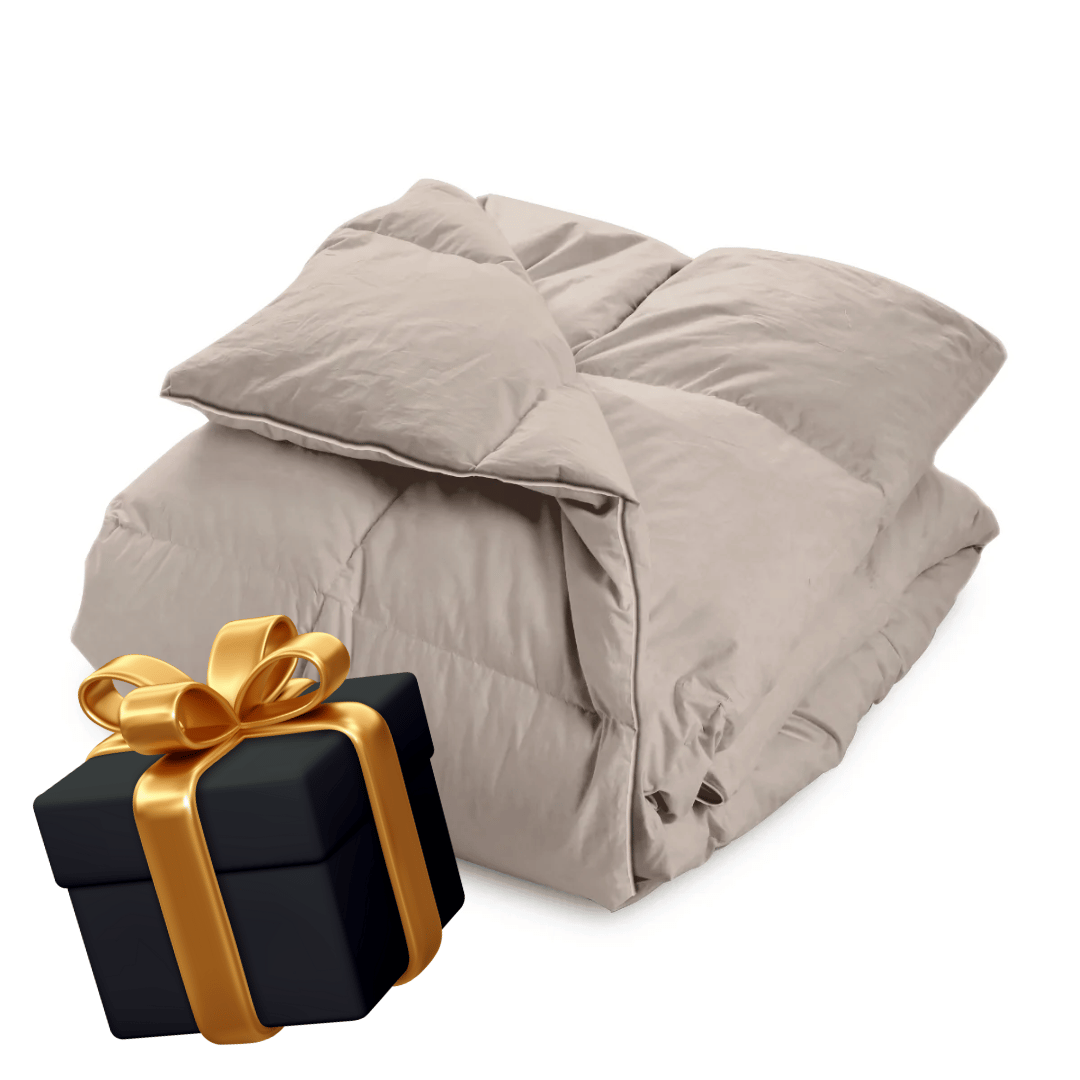 1+1 GRATIS Wonderbed Cotton Down - Taupe (gleicher Größe)