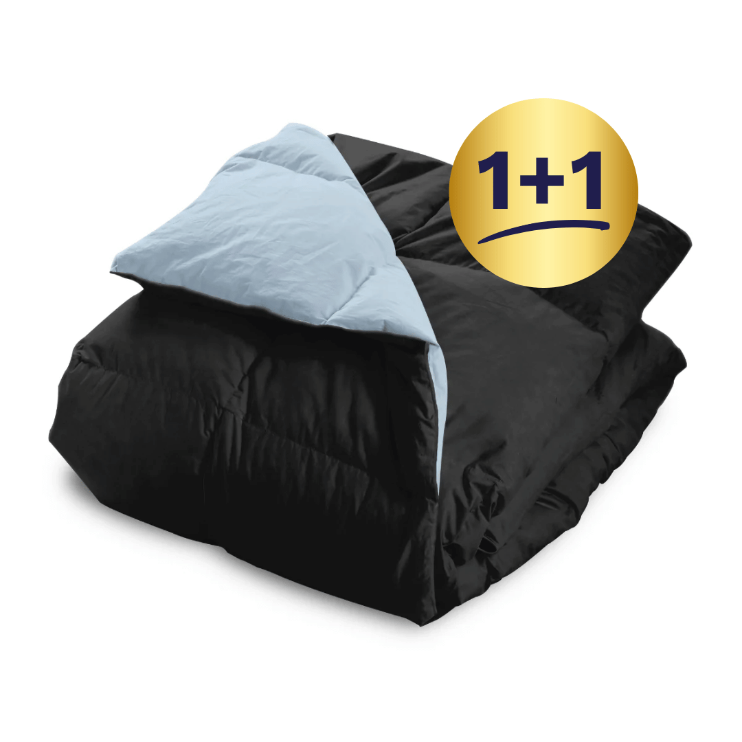 Zelesta Wonderbed Cotton Down - Himmelblau & Schwarz