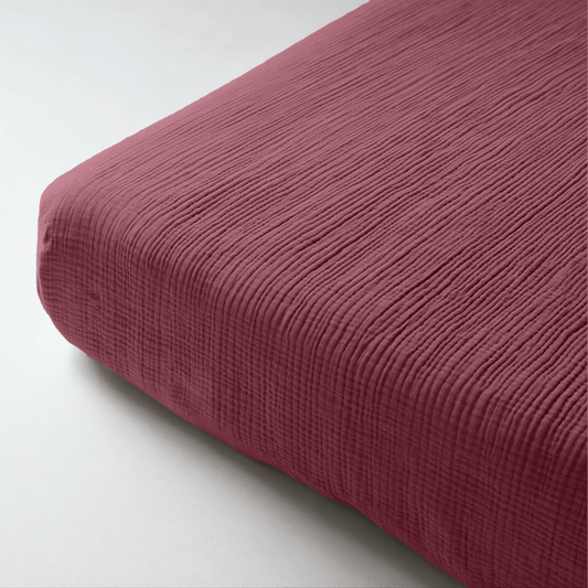 Musselin Spannbettlaken - Rouge