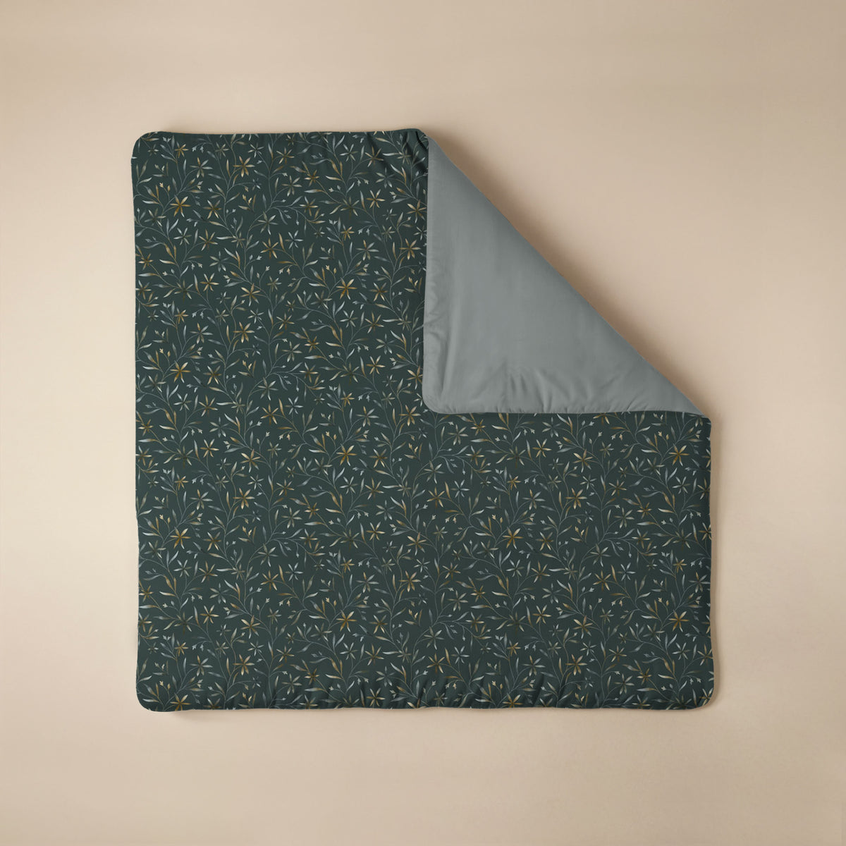Zelesta Comfort Design Nahtlose Bettdecke - Delicate Floral Green
