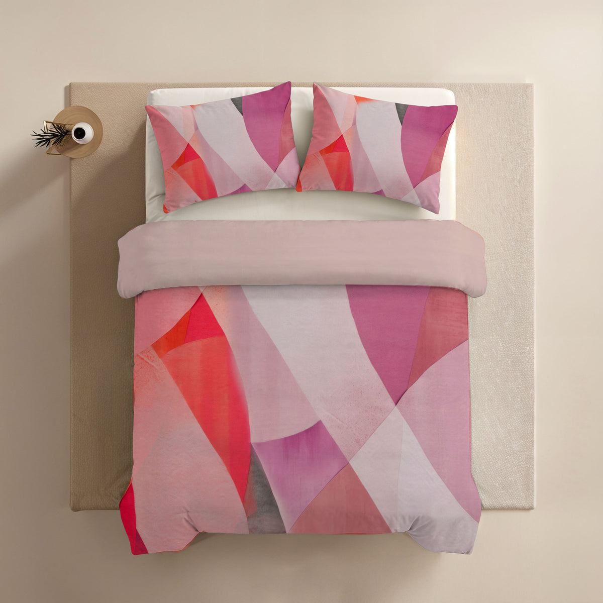 Zelesta Comfort Design Nahtlose Bettdecke - Colour Block Pink
