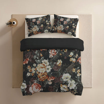 Zelesta Comfort Design Nahtlose Bettdecke - Golden Age Flower Black