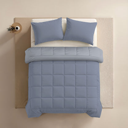 Zelesta Comfort Duo 4-Jahreszeiten Bettdecke - Blau & Hellblau
