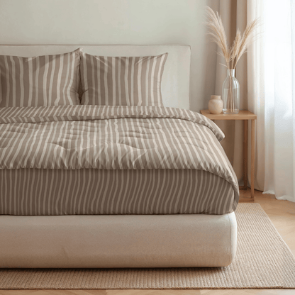 Royalbed baumwolle - Brown Stripes