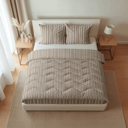 Royalbed baumwolle - Brown Stripes