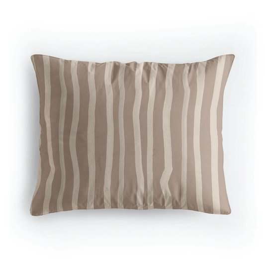 Royalbed baumwolle Kissenbezüge Set von 2 - Brown Stripes