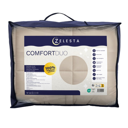 Zelesta Comfort Duo Bettdecke - Taupe & Champagner