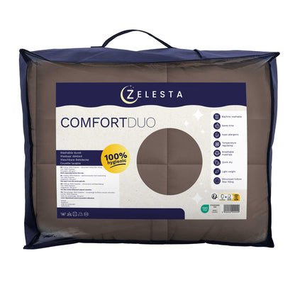 Zelesta Comfort Duo Bettdecke - Schokoladenbraun & Mokkabraun