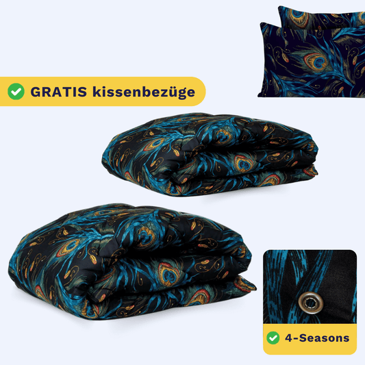 Zelesta Wonderbed 4 Seasons double - Peacock Feathers