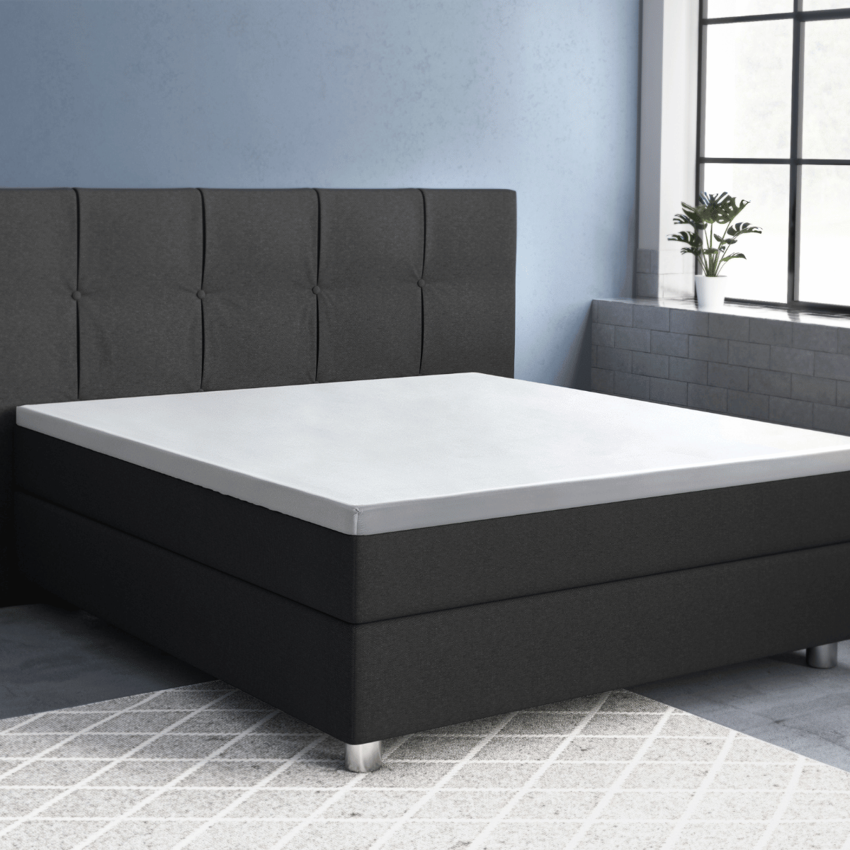 Primaviera Deluxe Topper Satin Deluxe Spannbettuch - Weiss