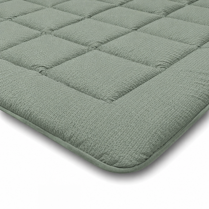 Zelesta Comfort Structure Seersucker Bettdecke - Dunkelgrün & Grün