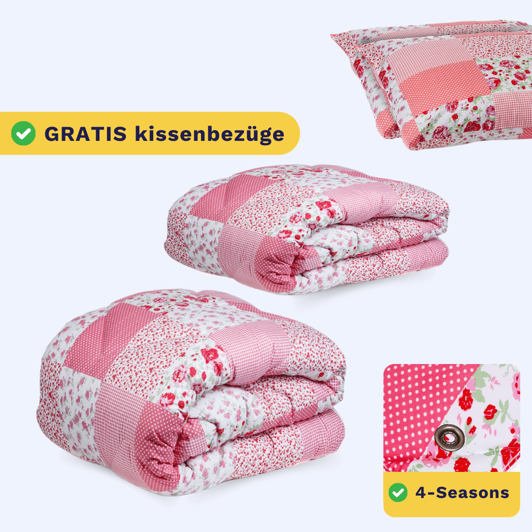 Zelesta Wonderbed 4 Seasons Double -  Patchwork Pink