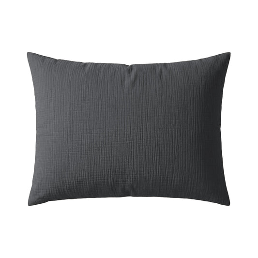 Zelesta Deluxe Baumwolle Musselin Kissenbezüge Set von 2 - Anthrazit