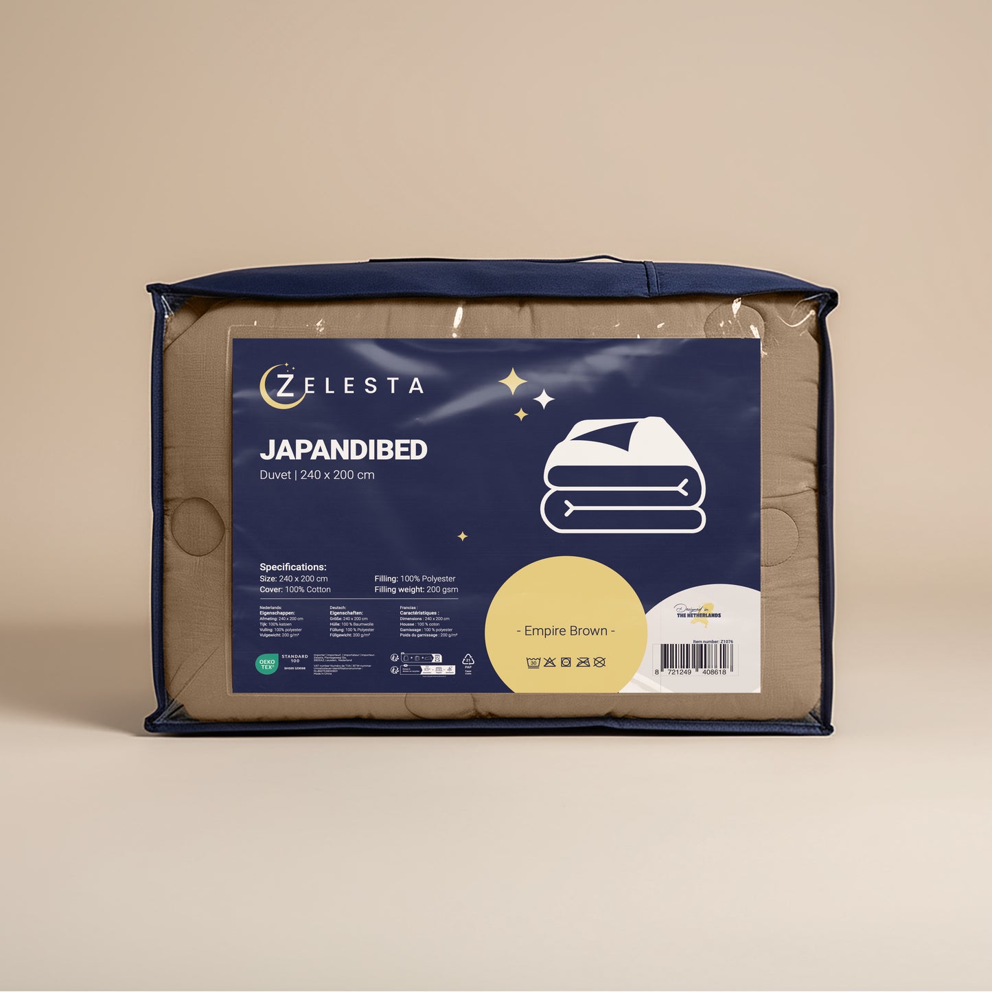 Zelesta Deluxe Baumwolle Musselin Bettdecke - Braun