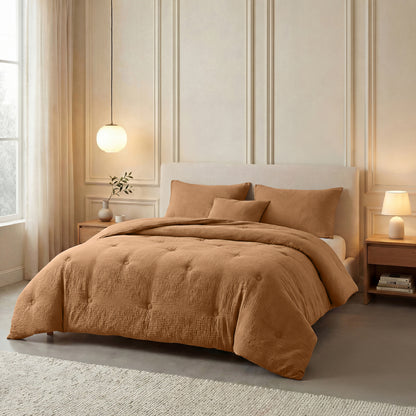 Zelesta Deluxe Baumwolle Musselin Bettdecke - Terra